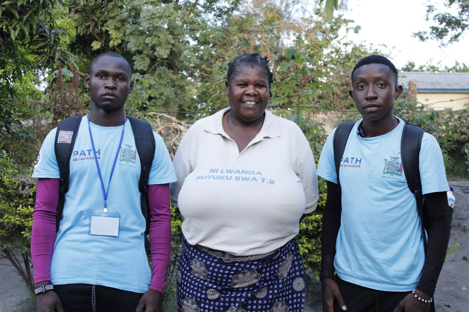 ATSB team with community member