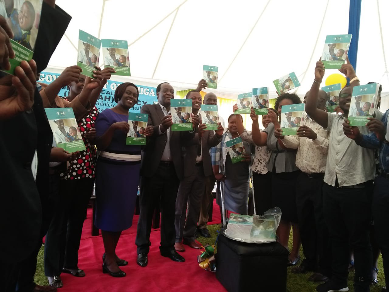 PATH advocate Pauline Irungu celebrates with a group of advocates at the passage of the Vihiga County (Kenya) Newborn Child and Adolescent Health Policy