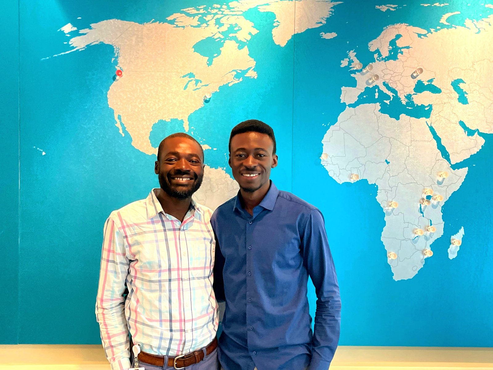 Ibrahim (left) and me at PATH’s Seattle office. Photo: PATH.