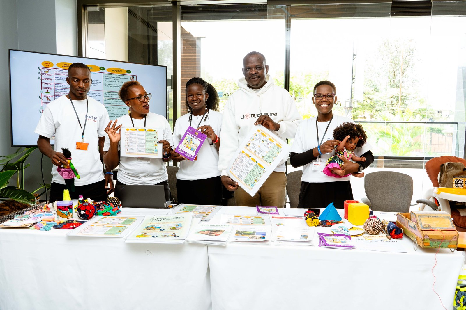 Photo: PATH. ECD team showcasing aspects of the nurturing care solution during the exhibition.