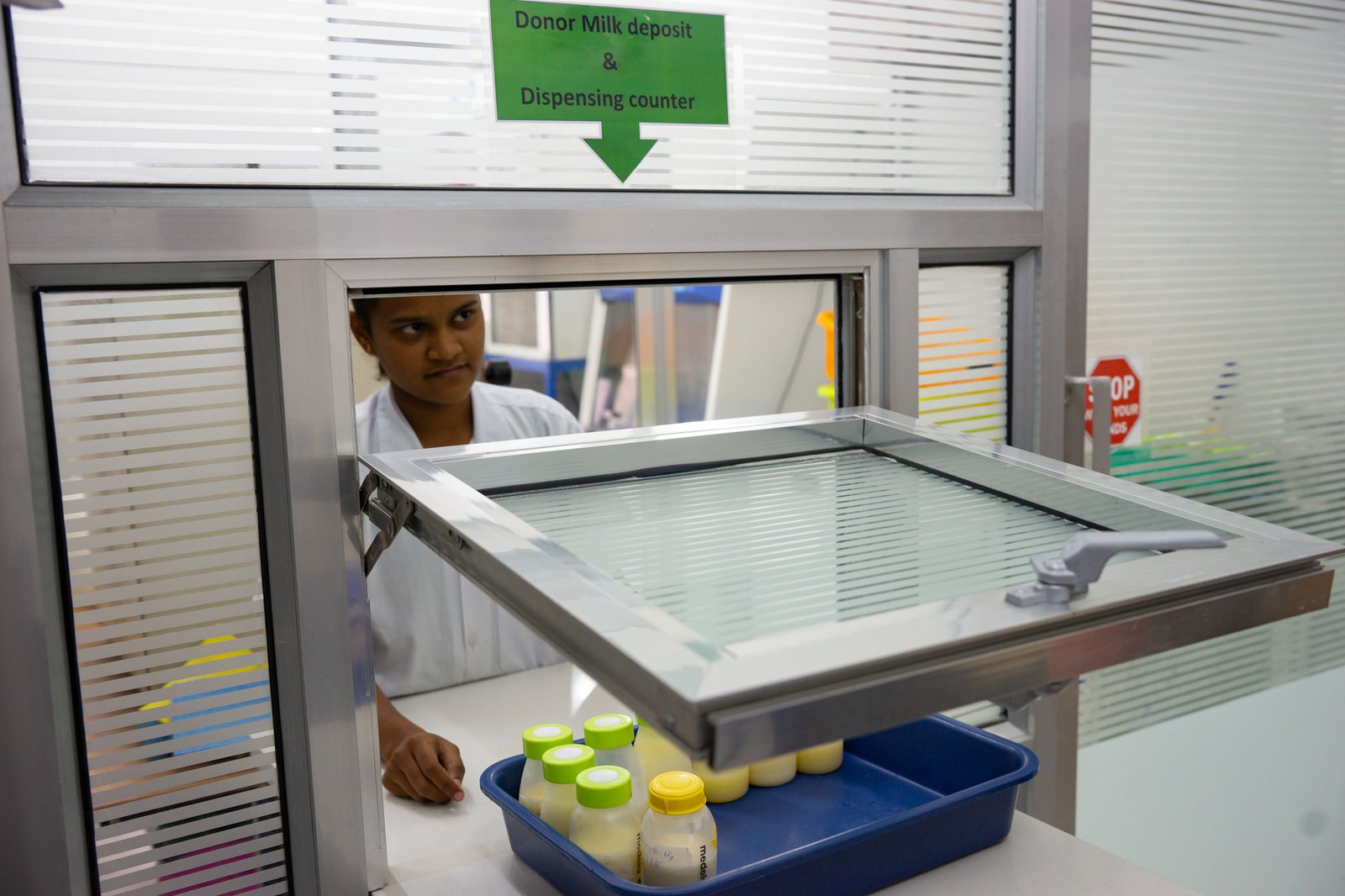 Collection of donor human milk at a milk bank in Mumbai, India