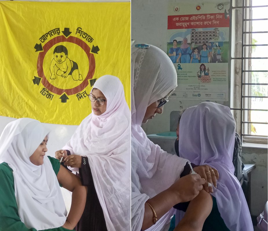 Two HPV vax Bangladesh