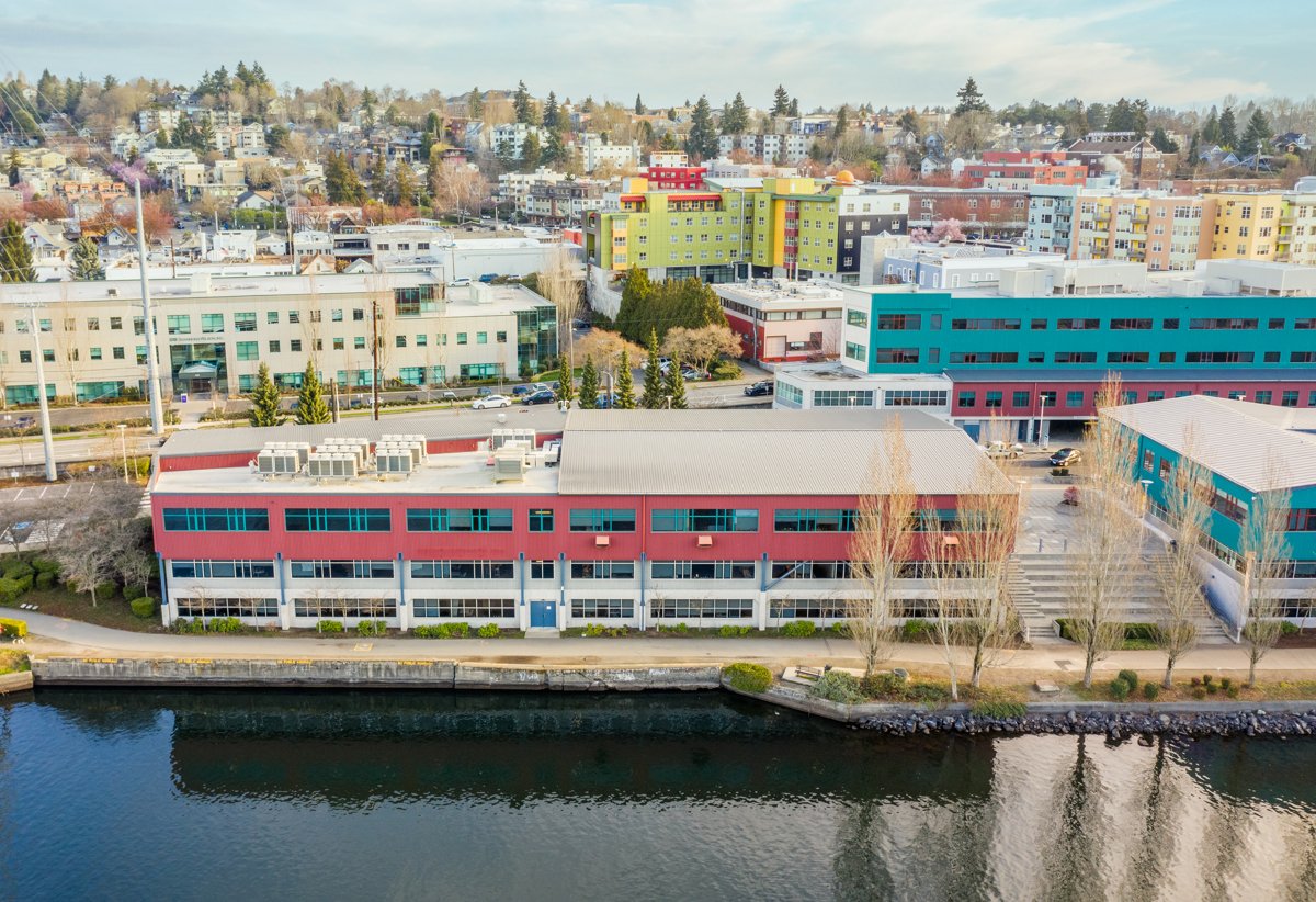 The West Dock building in Seattle's Fremont neighborhood. Photo copyright Built Work Photography.